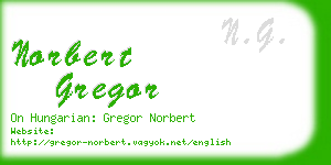 norbert gregor business card